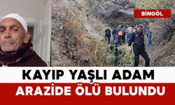 Kayıp yaşlı adam, arazide ölü bulundu