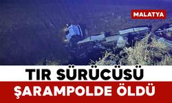 Şarampole devrilen çekicinin sürücüsü hayatını kaybetti