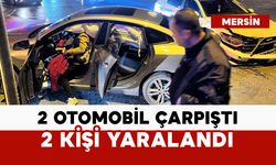 2 otomobil çarpıştı: 2 yaralı
