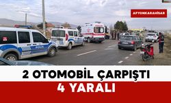 2 otomobil çarpıştı: 4 yaralı