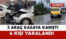 3 aracın karıştığı kaza: 6 yaralı
