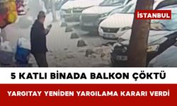 5 Katlı Binada Balkon Çöktü: Yayalar Saniyelerle Kurtuldu
