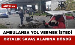Ambulansa Yol Vermek İstedi: Ortalık Savaş Alanına Döndü