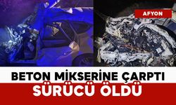 Beton mikserine çarpan sürücü öldü