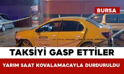 Gasp edilen ticari taksi yarım saatlik kovalamacayla durduruldu