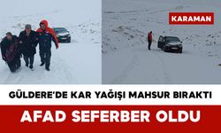 Güldere’de Kar Yağışı Mahsur Bıraktı: Karaman’da AFAD Seferber Oldu