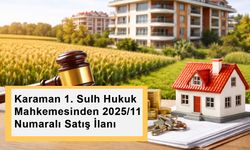Karaman 1. Sulh Hukuk Mahkemesinden 2025/11 Numaralı Satış İlanı