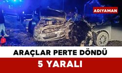İki otomobil çarpıştı: 5 yaralı