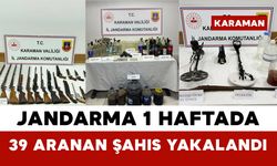 Karaman’da Jandarma 1 Haftada 39 Aranan Şahıs Yakalandı