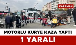 Karaman’da Motorlu Kurye Kaza Yaptı: 1 Yaralı