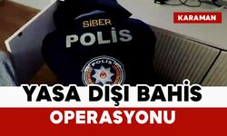 Karaman’da yasa dışı bahis operasyonu : 5 şahıs yakalandı