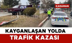 Kayganlaşan Yolda Kaza