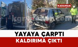 Kontrolden çıkan araç önce yayaya çarptı, sonra kaldırıma çıktı