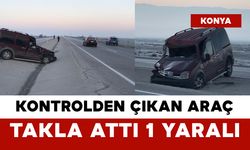 Kontrolden Çıkan Hafif Ticari Araç Takla Attı: 1 Yaralı