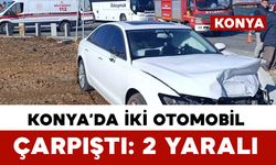 Konya’da iki otomobil çarpıştı: 2 yaralı