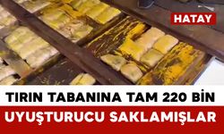 Tırın tabanına binlerce uyuşturucu hap sakladılar