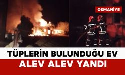 Tüplerin bulunduğu ev alev aldı