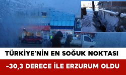 Türkiye’nin En Soğuk Noktası -30,3 Derece İle Erzurum Oldu