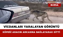 Vicdanları Yaralayan Görüntü: Köpeği Aracın Arkasına Bağlayarak Gitti
