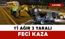 1’i ağır 3 yaralı: feci kaza