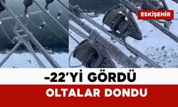 -22 derecede balık tutmak istedi: oltalar dondu