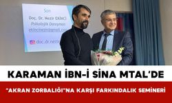 Karaman İbn-i Sina MTAL’de “Akran Zorbalığı”na Karşı Farkındalık Semineri
