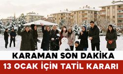 Karaman'da Eğitime Kar Tatili