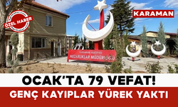 Karaman’da Ocak’ta 79 Vefat: Genç Kayıplar Yürek Yaktı