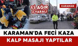 Kavşaktaki feci kazada sürücü hafif, eşi ağır yaralandı
