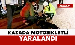 Kazada motosikletli yaralandı