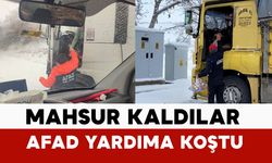 Mahsur kalan sürücülere AFAD’dan kumanya desteği