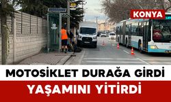 Motosiklet otobüs durağına çarptı: 1 ölü