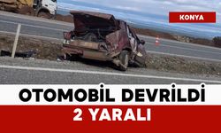 Otomobil devrildi: 2 yaralı