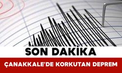 Son Dakika Çanakkale'de 4 Büyüklüğünde Deprem