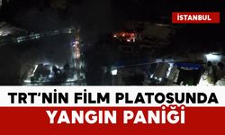 TRT'nin film platosunda yangın korkuttu