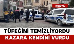 Tüfeğini temizliyordu kazara kendini vurdu