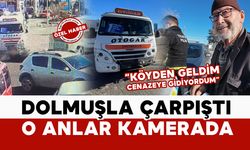 Yaşlı sürücünün köyden cenazeye giderken karıştığı kaza kamerada