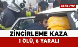 Zincirleme trafik kazası: 1 ölü, 6 yaralı