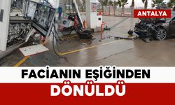 Akaryakıt istasyonuna daldı