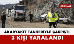 Akaryakıt tankeriyle çarpıştı: 3 yaralı