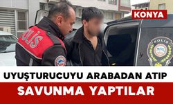 Araçtan uyuşturucu maddeyi attılar, yakalanınca ‘üzerimde bir şey yok" savunması yaptılar