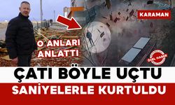 Çatının altında kalmaktan son anda kurtuldu: o anlar kamerada