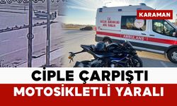 Ciple motosikletin çarpıştığı kaza anı kamerada: 1 yaralı