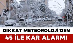 Dikkat Meteoroloji’den 45 İle Kar Alarmı