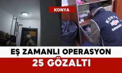Eş zamanlı operasyon: 25 gözaltı