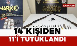 Karaman’da 14 aranan şahıs yakalandı: 11 tutuklama
