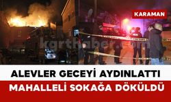 Karaman’da apartman çatısındaki yangın mahalleliyi sokağa döktü