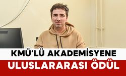 KMÜ'lü akademisyen uluslararası ödül aldı