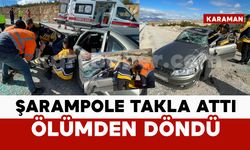 Kontrolden çıkan otomobil şarampole takla attı: 1 yaralı