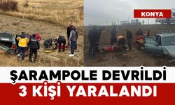 Lüks araç şarampole devrildi: 3 yaralı